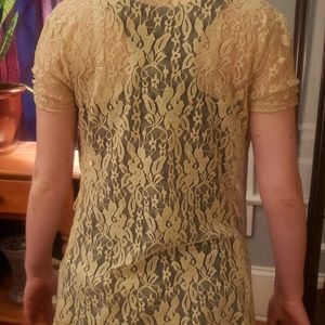 Wet Seal beige lace cover up